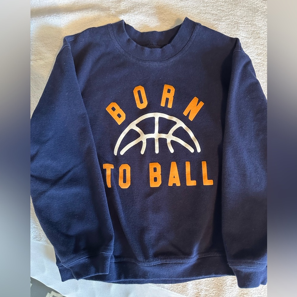 (SweetHoney) Navy Basketball Sweatshirt 4t